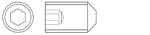 Unbrako cone point socket set screw